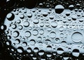 Close up of water drops on glass surface