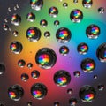 Droplets vary in size and create a striking optical effect with Royalty Free Stock Photo