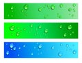 Water Droplets Web Banner Backgrounds