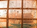 Water droplets on window