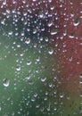 Water droplets on a window pane after a rain storm.Andover,United Kingdom Royalty Free Stock Photo