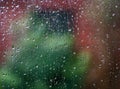 Water droplets on a window pane after a rain storm.Andover,United Kingdom Royalty Free Stock Photo