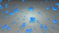 Water absorbent material soaks up liquid , water drops , puddle. View 5. 3d render