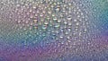 Water drops. Abstract gradient backdrop Colored drop texture. Rainbow gradient. Heavily textured image. Small depth of field.