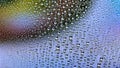 Water drops. Abstract gradient background. The texture of the drops. Multicolor gradient. Textured image. Shallow depth of field.