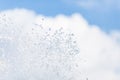 Water drops in the air on the sky. Royalty Free Stock Photo