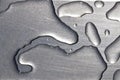 Water drops on aluminium surface