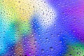 Water drops background. Rain texture on window glass. Wet pattern Royalty Free Stock Photo