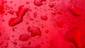 Water Drops background on the red glossy surface, metal red car Royalty Free Stock Photo