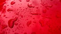 Water Drops background on the red glossy surface, metal red car Royalty Free Stock Photo