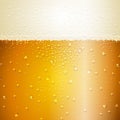 Water drops on beer background