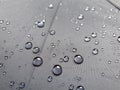 Water drops on black umbrella texture Royalty Free Stock Photo