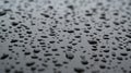 Water drops on a black varnished or lacquered surface