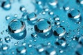 Water Drops On Blue Background Royalty Free Stock Photo