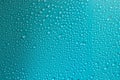 Water drops on blue background. Abstarct blue wet texture. Royalty Free Stock Photo