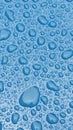 Water drops on blue background