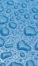 Water drops on blue background