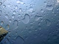 Water Drops On Blue Marine Car Royalty Free Stock Photo