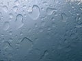 Water Drops On Blue Marine Car Royalty Free Stock Photo