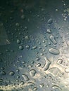 Water Drops On Blue Marine Car Royalty Free Stock Photo