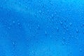 Water drops on blue metal background Royalty Free Stock Photo