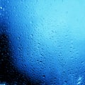 Water drops in blue tone Royalty Free Stock Photo