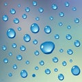 Water drops on a blurrd background. Vector Royalty Free Stock Photo