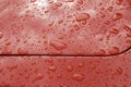 Water drops on car