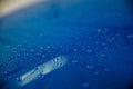 Water drops on car body. Hydrophobic effect Royalty Free Stock Photo