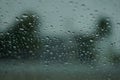 Water drops on car glass. Royalty Free Stock Photo