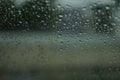 Water drops on car glass. Royalty Free Stock Photo