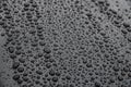 Water drops on car body. Hydrophobic effect.