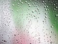 Water drops color background rain glass space rainbow. Royalty Free Stock Photo