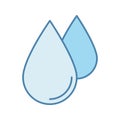 Water drops color icon Royalty Free Stock Photo