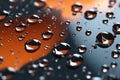 Water drops on dark color background