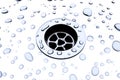 Water Drops Sink Drain Royalty Free Stock Photo