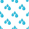 Water Drops Flat Icon Seamless Pattern
