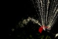 Water drops  flying  waterdrops levitating on blur background, freshness concept Royalty Free Stock Photo