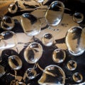 Water drops on the foil. Royalty Free Stock Photo