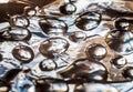 Water drops on the foil. Royalty Free Stock Photo