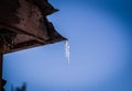 Water drops freeze at the ancient village of Ushguli