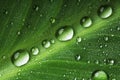 Water drops on fresh green leaf Royalty Free Stock Photo