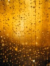 water drops on the glass of a bottle of beer