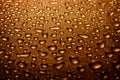 Water drops on glass, brown color
