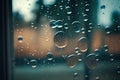 water drops on the glass, rain drops on the window, abstract background