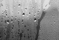 Water drops on the glass. Raindrops on the window. Close-up. Rainy day