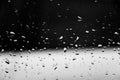 Water drops on glass texture abstract black dark background. Royalty Free Stock Photo