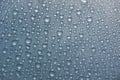 water drops gray color texture background close-up. Royalty Free Stock Photo