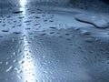 Water drops - grey blue Royalty Free Stock Photo