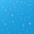 Water drops on heaven blue. Environemnt friendly background